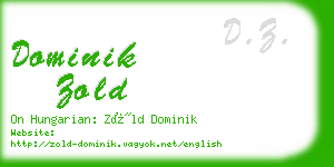 dominik zold business card